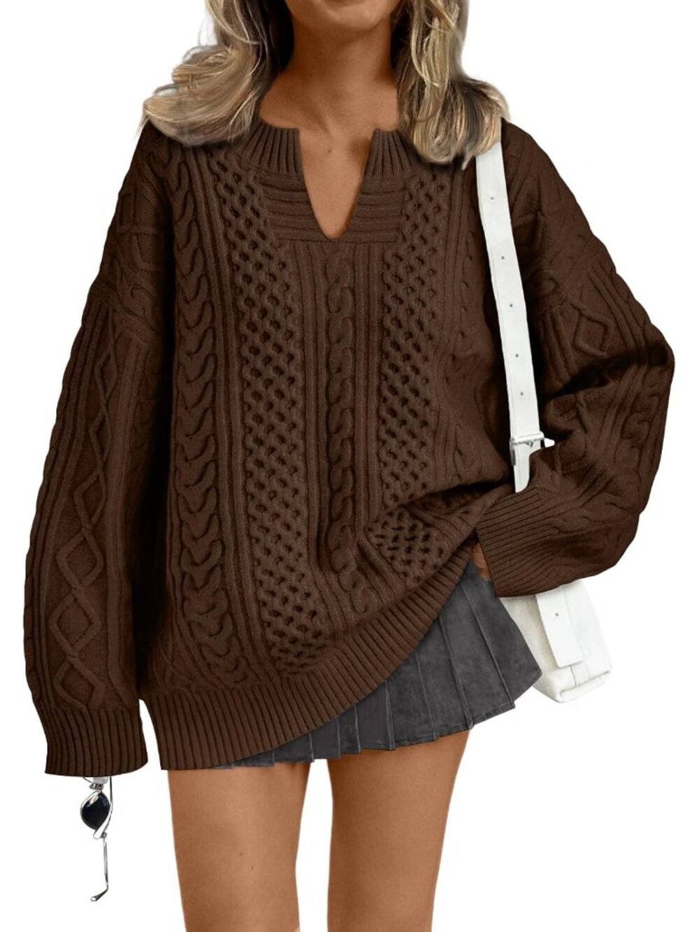2026 Fall Oversized Cable Knit Sweater for Women